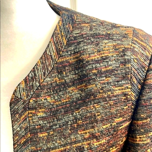 Wilfred Cropped Brown Tailored Blazer with Metallic Sheen Size 6 - Picture 4 of 14